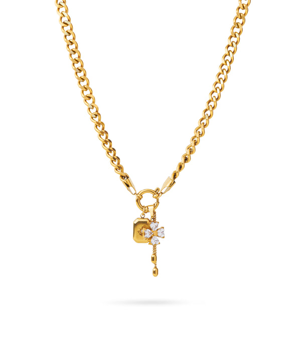 Sparkle Chunky Charm Necklace