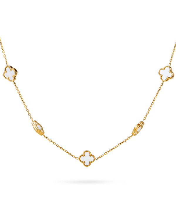 White Spade Necklace
