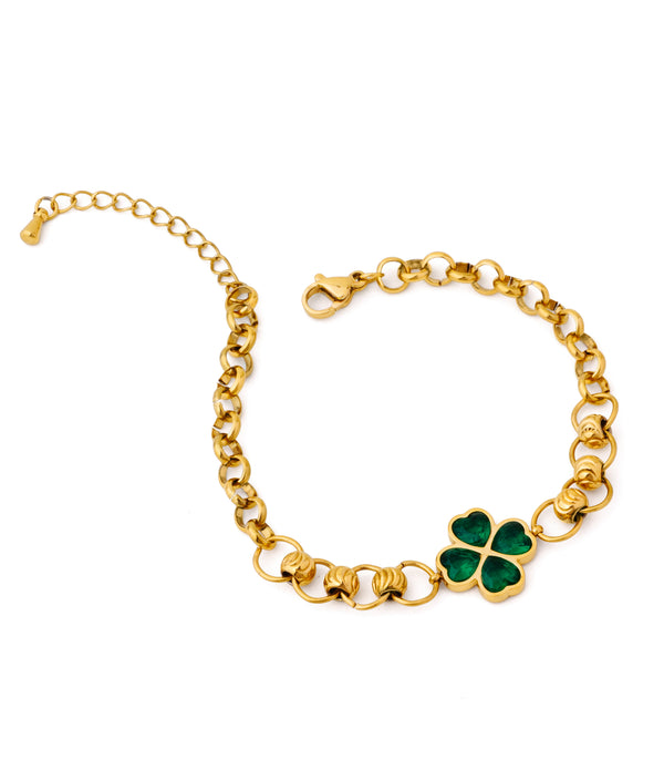 Emerald Flower Bracelet