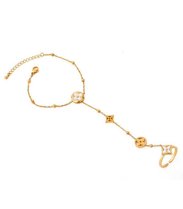 Marble Spade Ring Bracelet