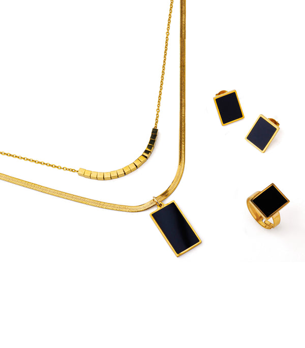 Staple Black Jewellery Set