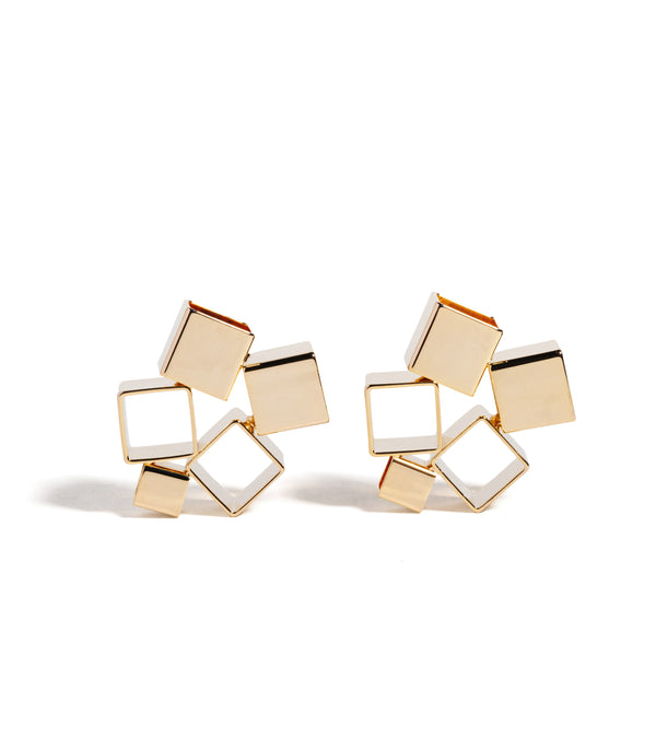 Edgy Gold Studs