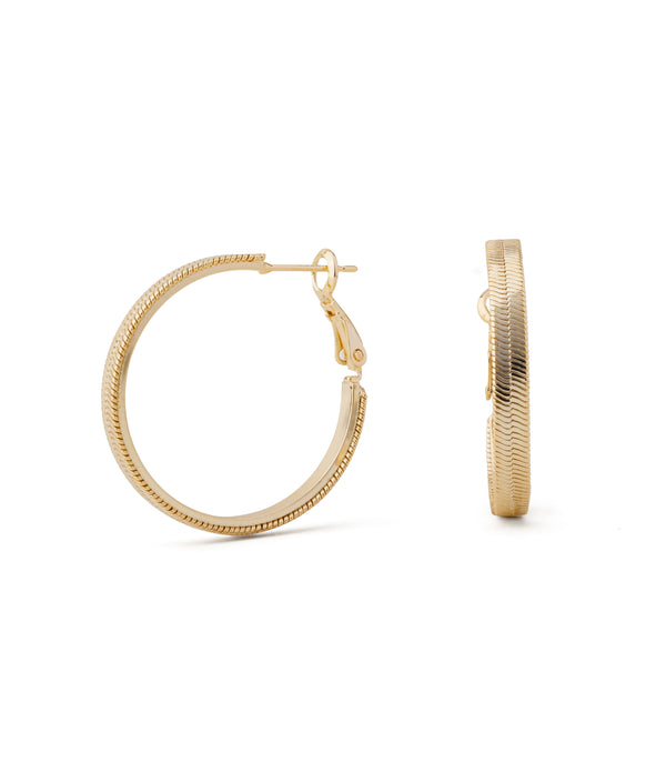 Snake Chain Hoops