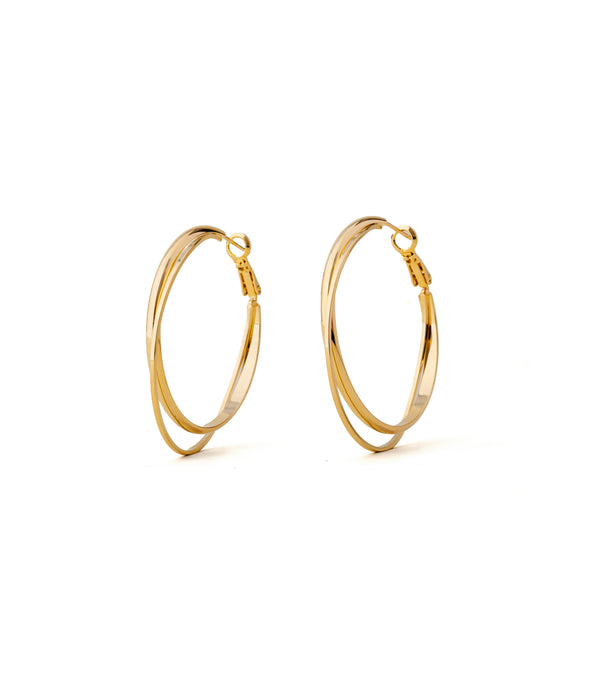 Intertwined Gold Hoops