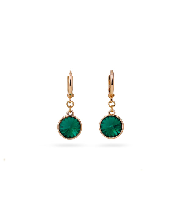 Emerald Dot Danglers