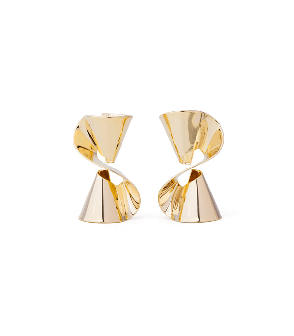 Swirl It Gold Earring