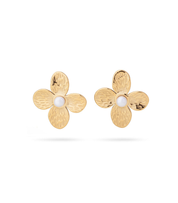 Flower Pearl Studs