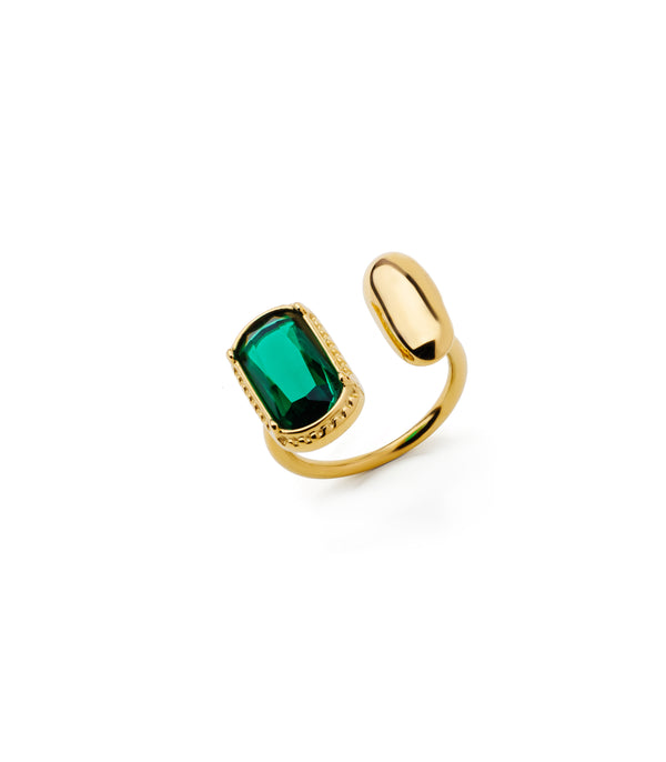 Emerald Moss Cuff Ring