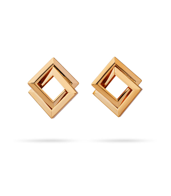 Sharp Cut Gold Studs