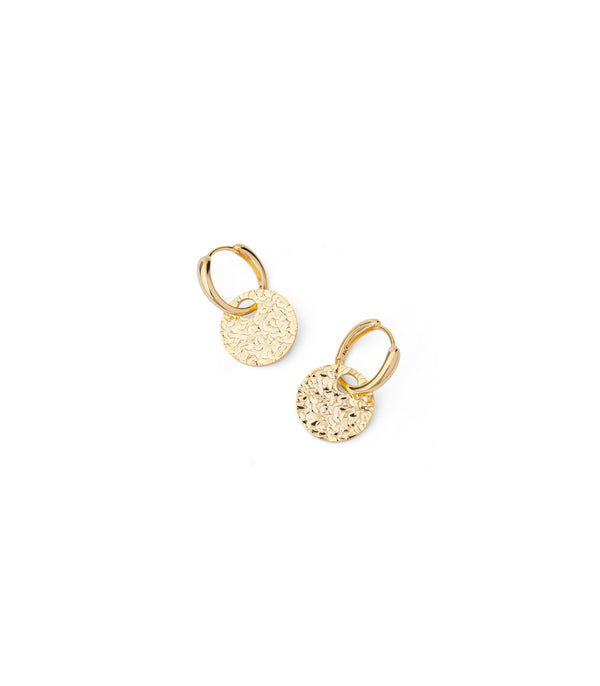 Coin Gold Hoops