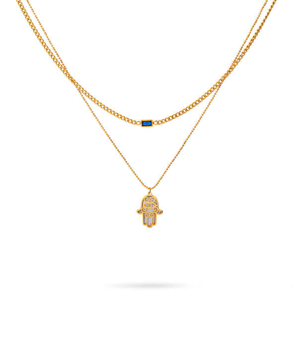 Mandala Evil Eye Layered Necklace