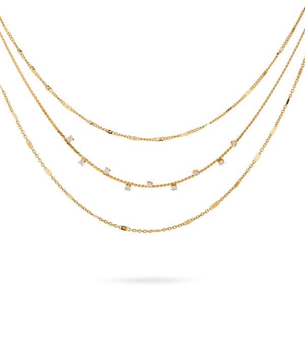 Rhinestone Layered Necklace