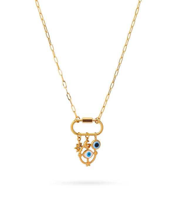 Asymmetric Evil Eye Necklace