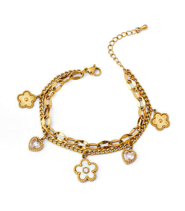 White Flower Bracelet