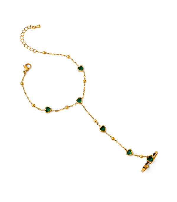 Green Love Ring Bracelet