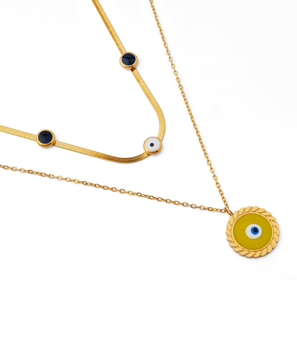 Sun Eye Layered Necklace